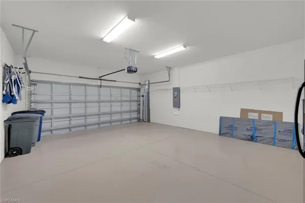a view of a garage