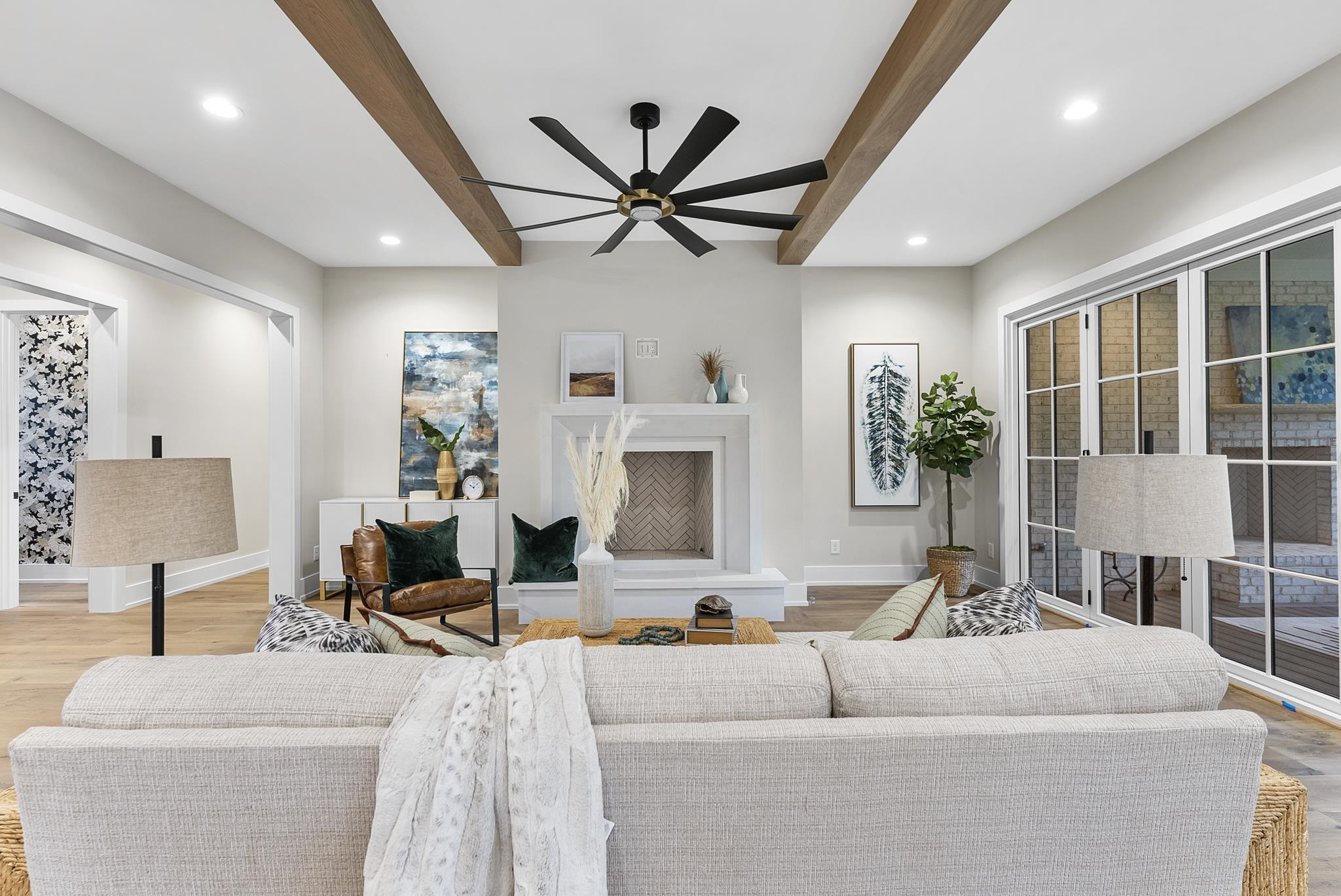 2312 Airline Drive Raleigh, NC 27607 - Photo 19 of 54 a living room with furniture and a large window