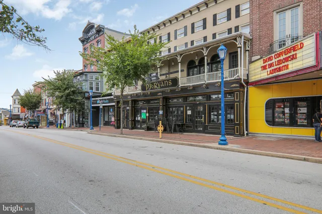 a street view along with building