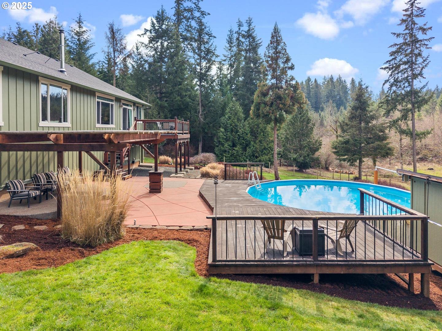 21481 South Ridge Road Oregon City, OR 97045 - Photo 31 of 48 a view of swimming pool with deck and yard