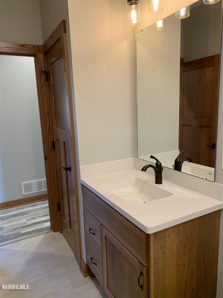 407 Oak Ridge Drive Lena, IL 61048 - Photo 29 of 50 a bathroom with a sink vanity and a mirror