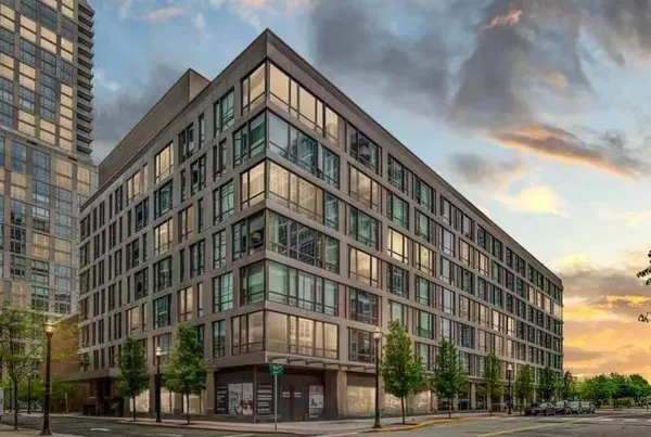 a front view of a building