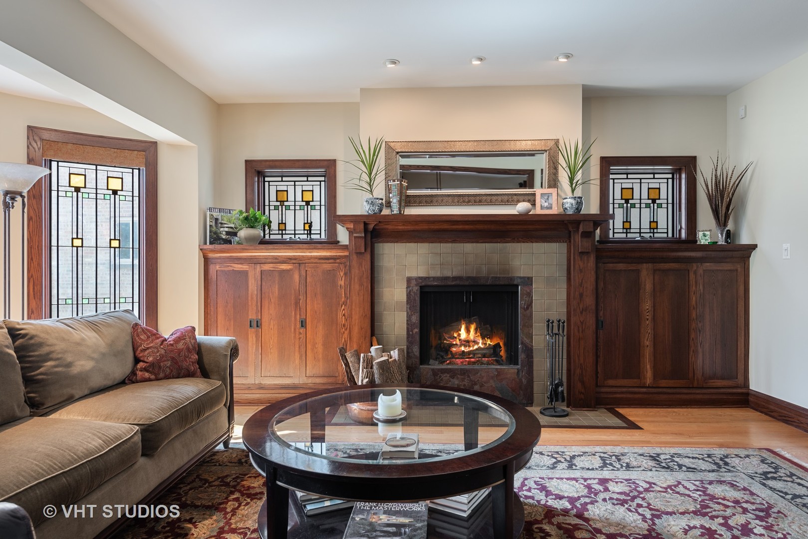 7406 North Sheridan Road Chicago, IL 60626 - Photo 7 of 37 a living room with furniture and a fireplace