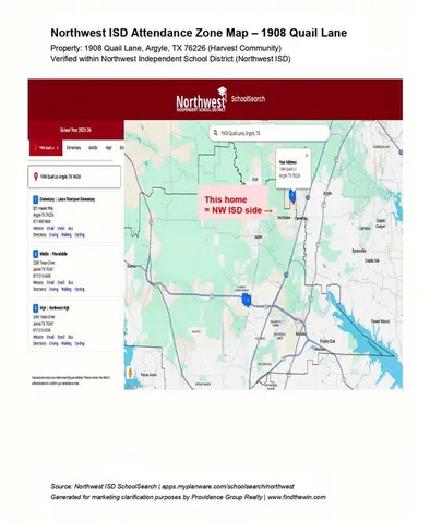 $475,000 | 1908 Quail Lane, Argyle, TX 76226