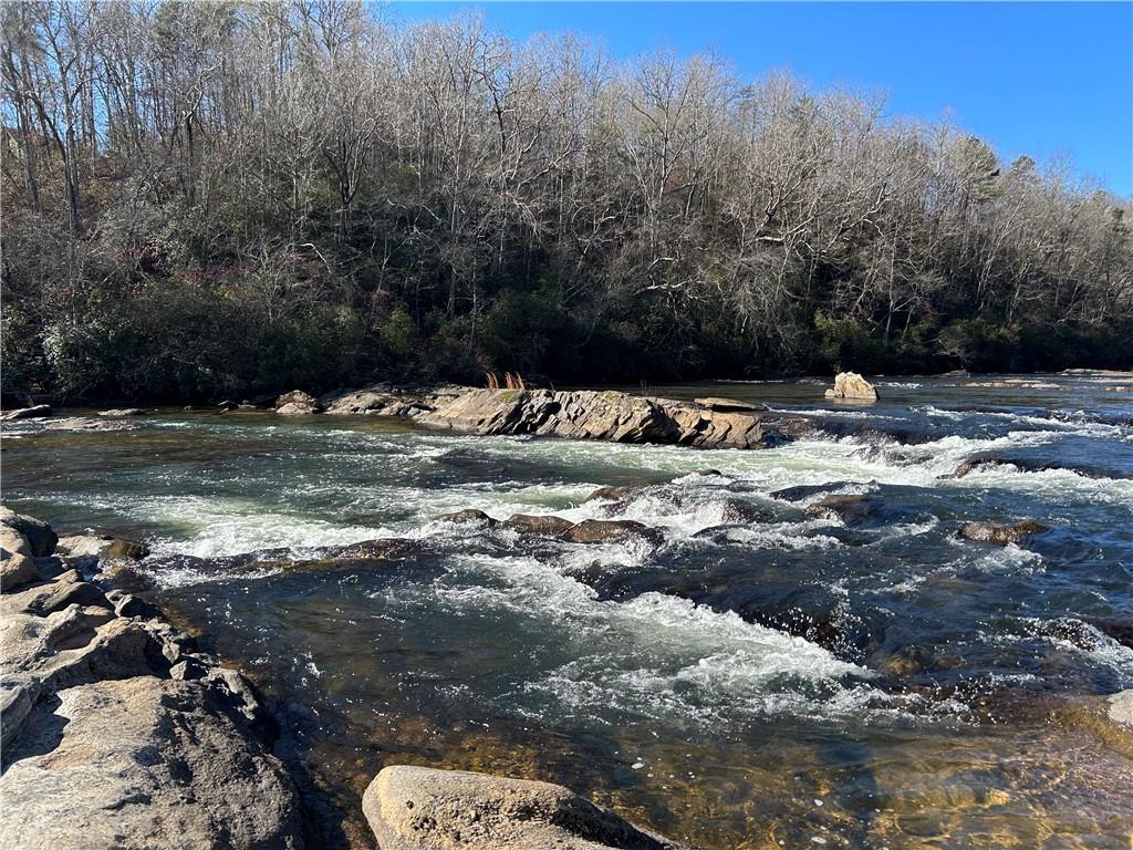 a view of a lake with houses