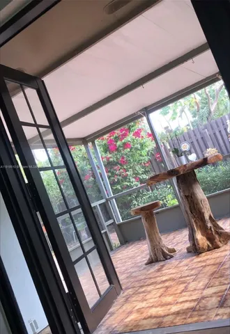 a view of outdoor space with seating space