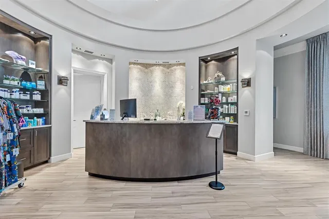 a view of a lake with a houses