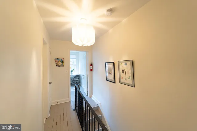 a view of a hallway with entryway