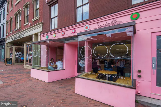 a view of a building and front door