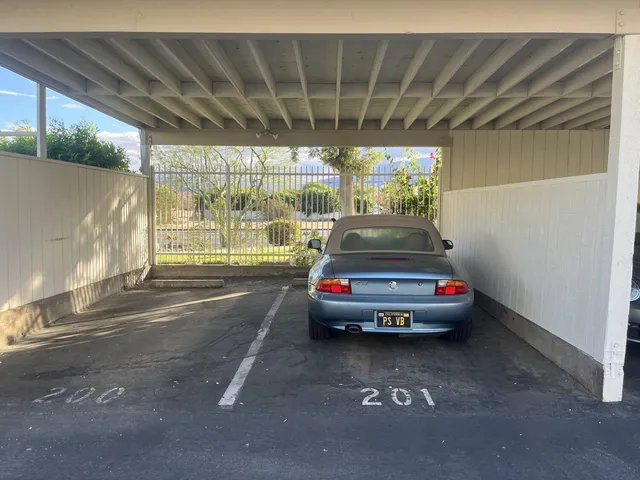 a view of parking garage