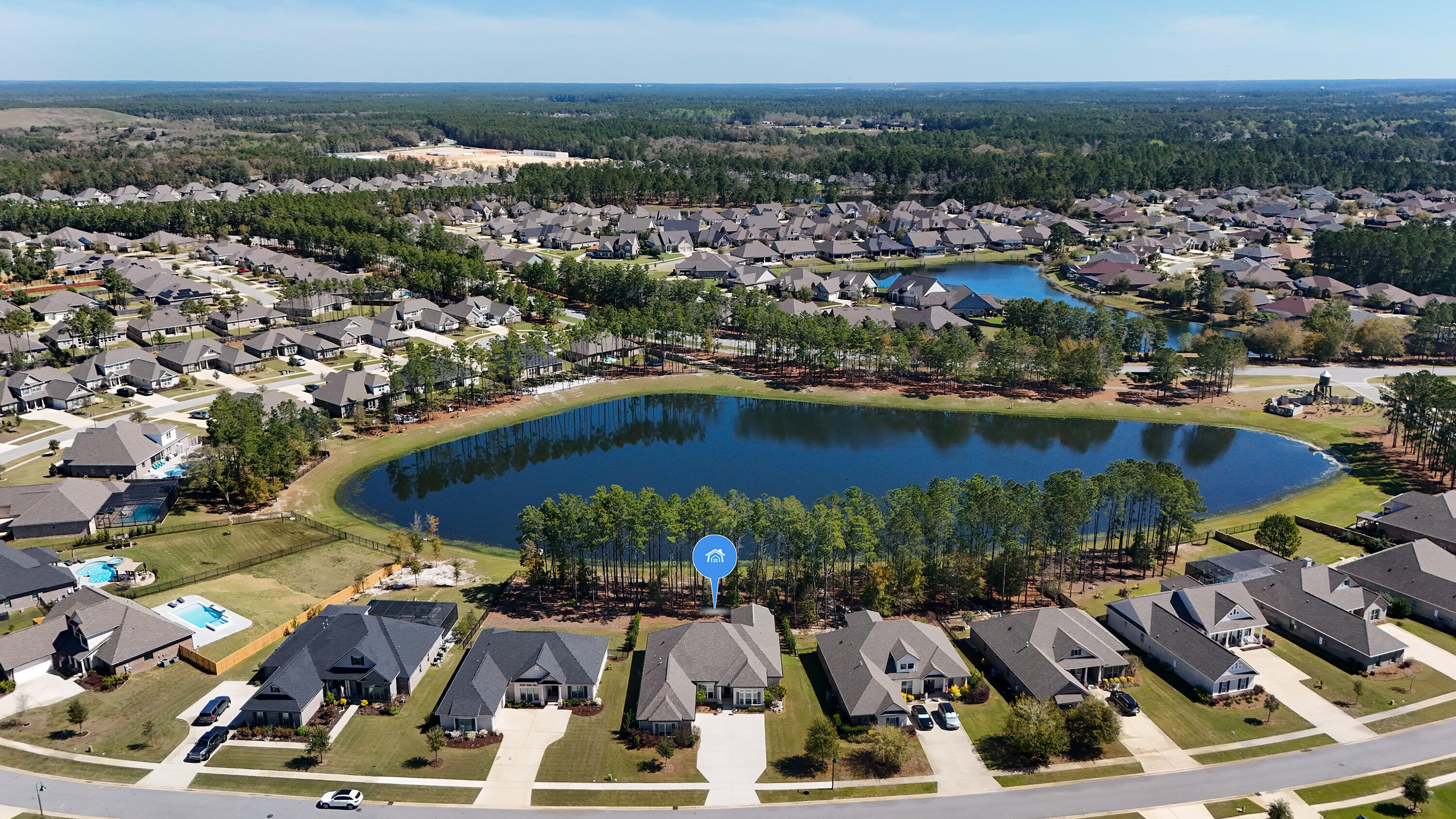 194 Mill Pond Cove Freeport, FL 32439 - Photo 56 of 89 an aerial view of residential houses with outdoor space