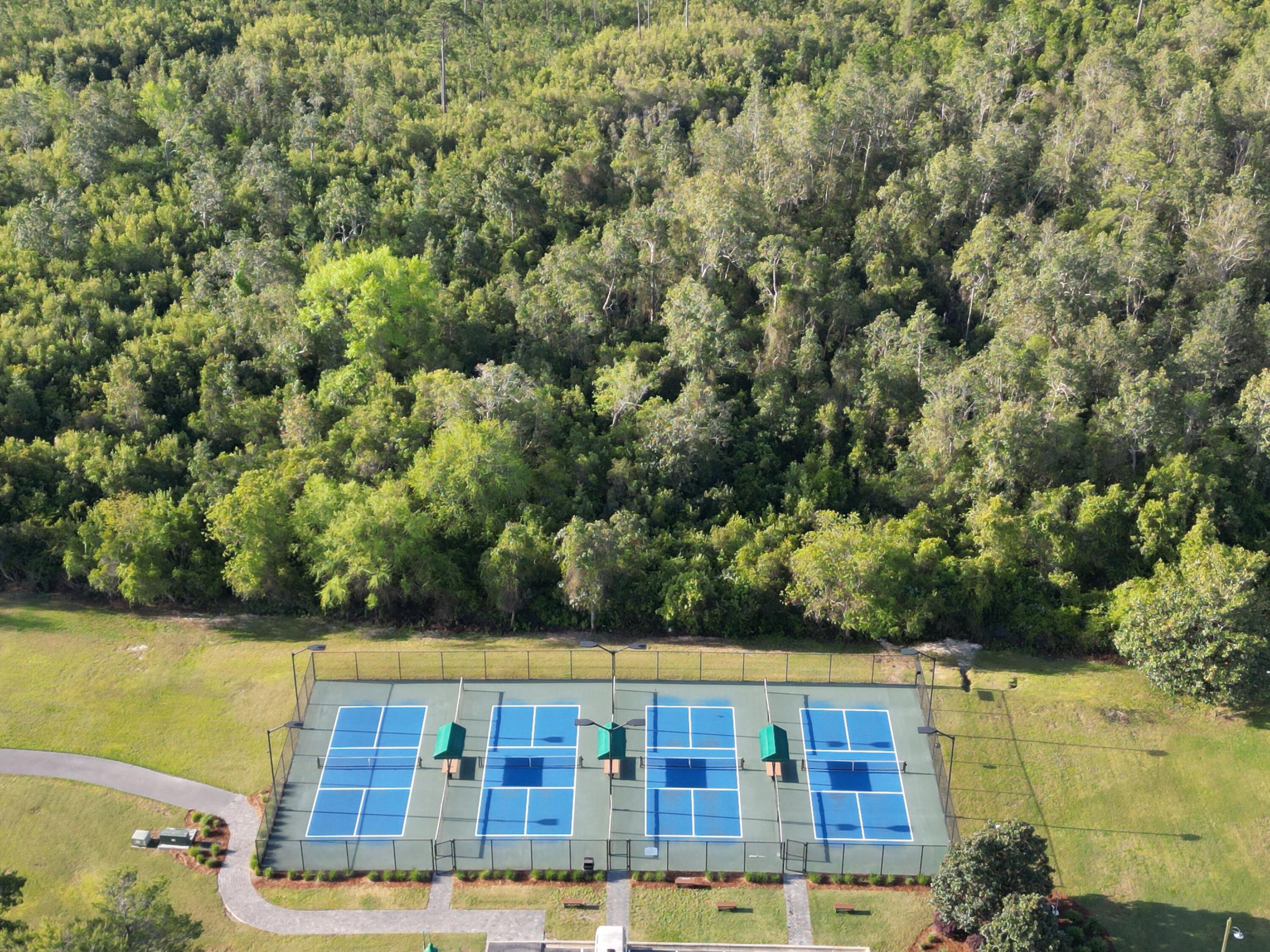 194 Mill Pond Cove Freeport, FL 32439 - Photo 73 of 89 a view of swimming pool with lawn chairs and large trees