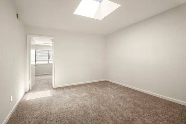 an empty room with an entryway