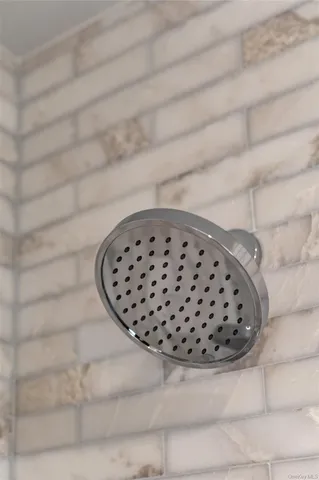a close up of a shower