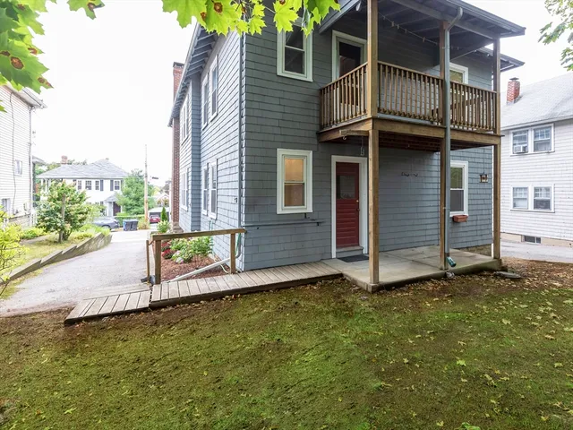 a house view with a garden space