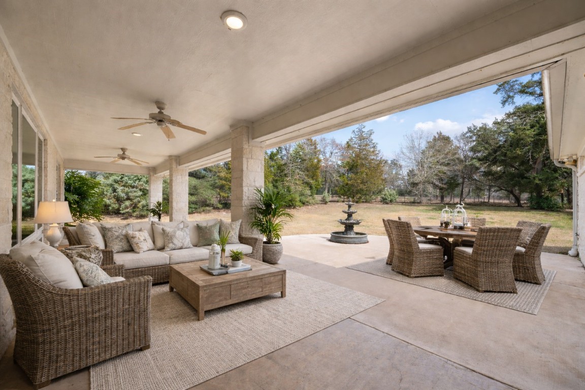 2051 Hillview Road Bellville, TX 77418 - Photo 35 of 47 Virtually staged back patio.