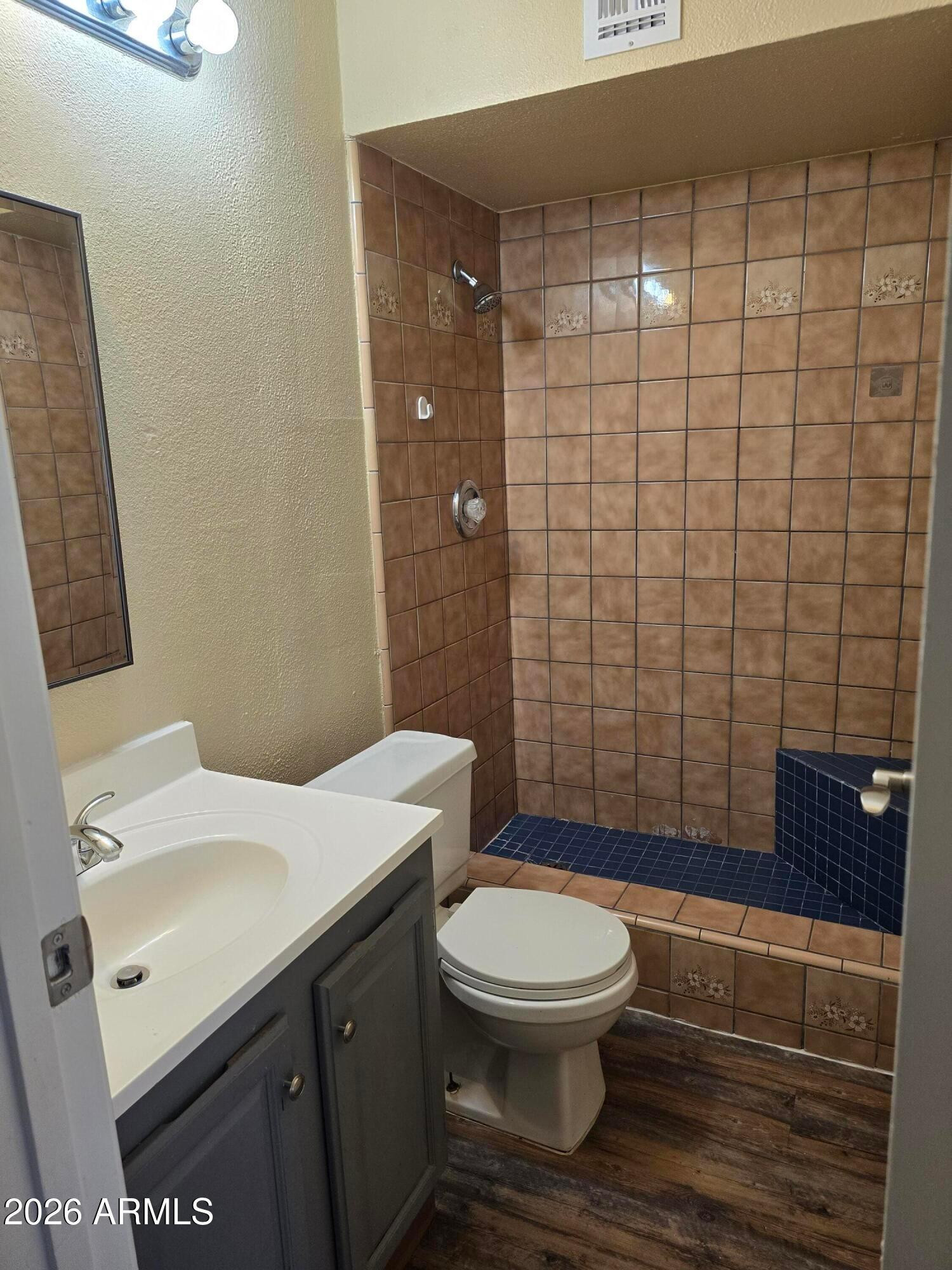 9002 West Roma Avenue Phoenix, AZ 85037 - Photo 12 of 29 a bathroom with a toilet a sink and shower