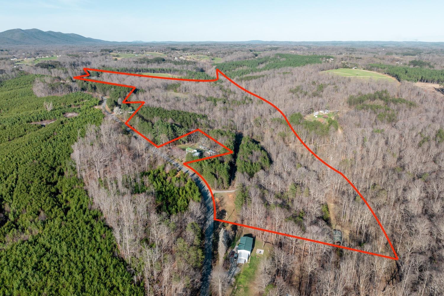 an aerial view of beach and outdoor space