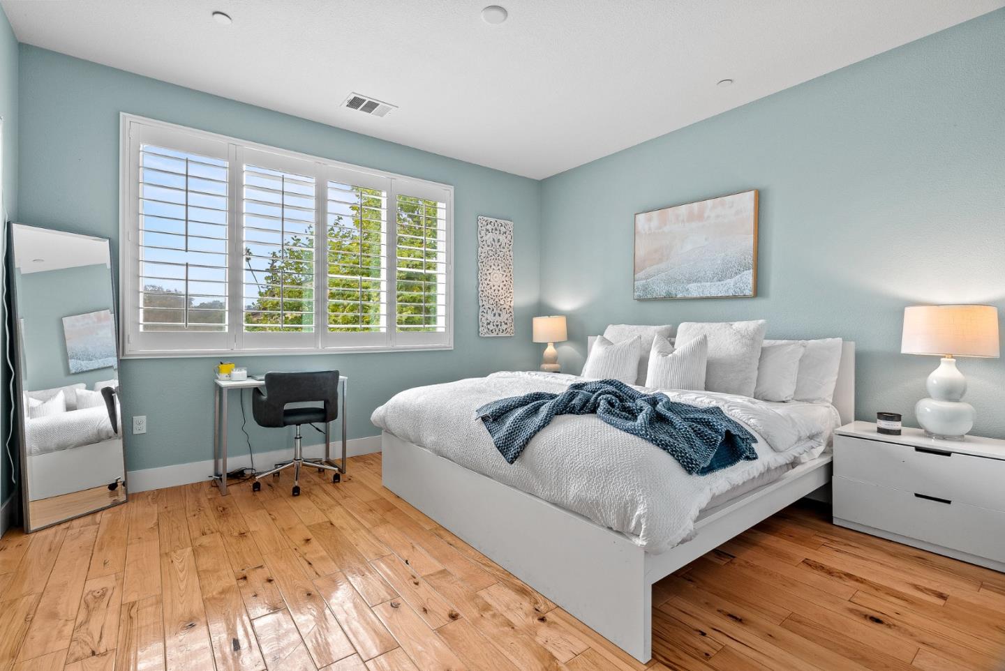 142 Atherton Loop Aptos, CA 95003 - Photo 11 of 21 a bedroom with a bed and a large window