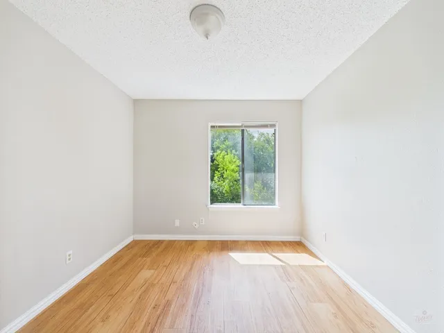 an empty room with a window