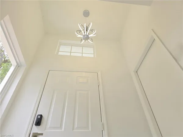 a view of a door in the house