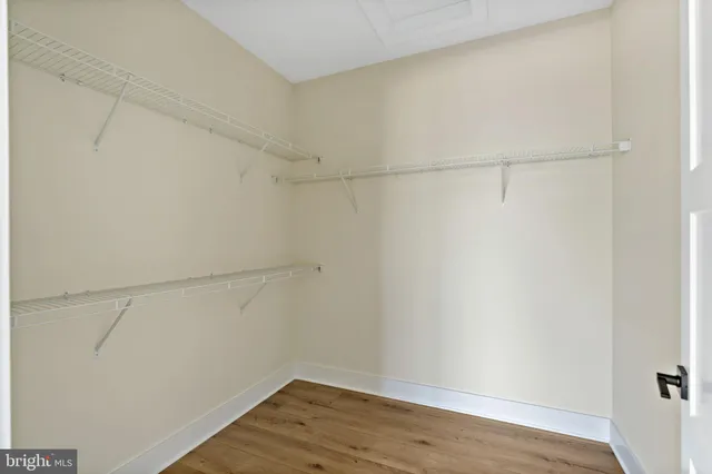 a view of a room with empty racks