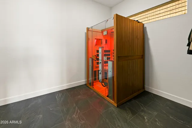 a view of a room with door