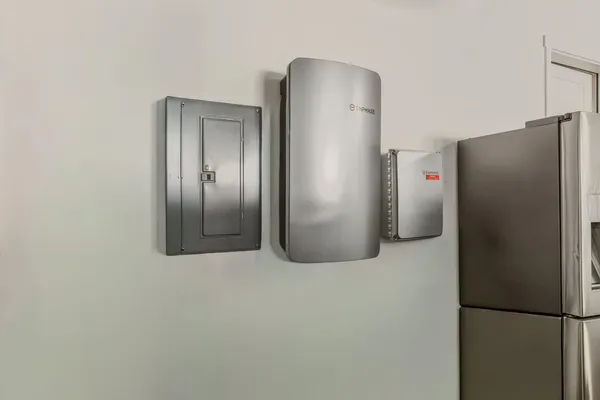 a refrigerator freezer sitting in a kitchen