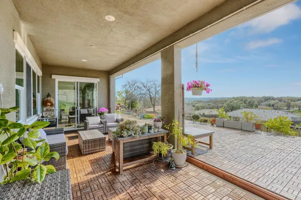 a outdoor space with furniture