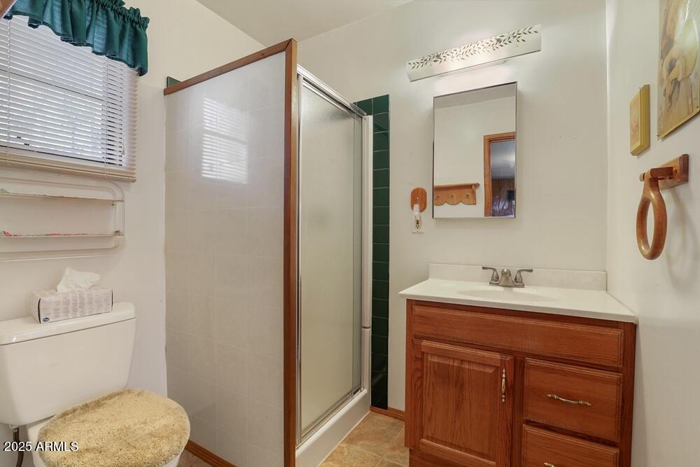 287 South Lookout Trail Payson, AZ 85541 - Photo 21 of 32 a bathroom with a sink a toilet and a mirror