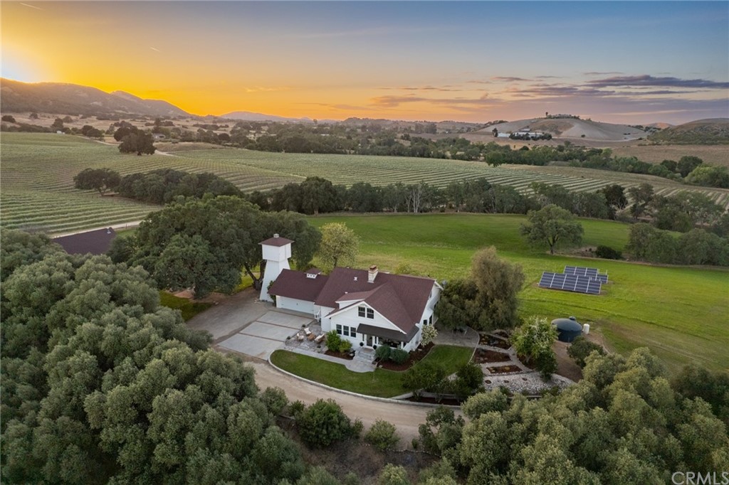 4210 Oak Flat Road Paso Robles, CA 93446 - Photo 1 of 1 an aerial view of a house with garden space and outdoor seating