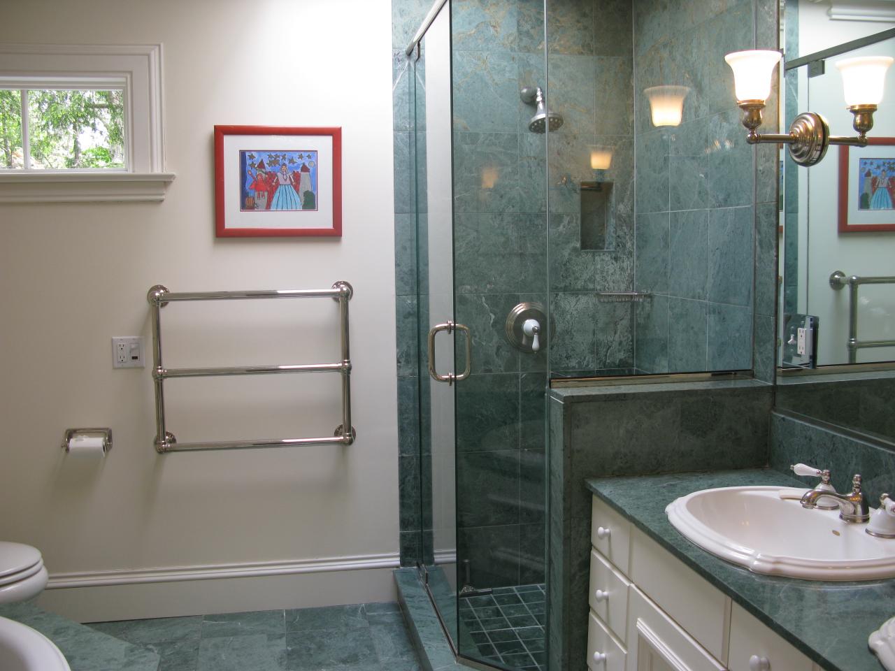 336 Ponus Ridge Road New Canaan, CT 06840 - Photo 14 of 28 a bathroom with a sink and a mirror