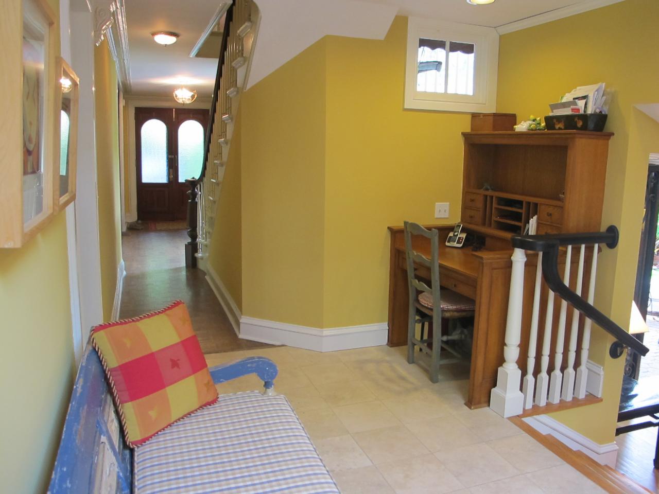 336 Ponus Ridge Road New Canaan, CT 06840 - Photo 3 of 28 a view of a hallway with workspace
