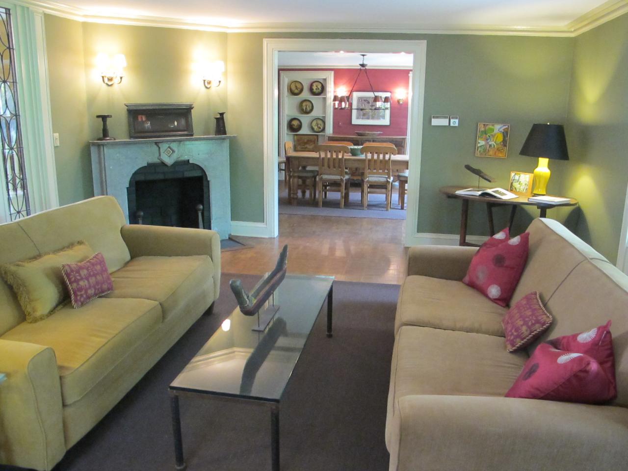 336 Ponus Ridge Road New Canaan, CT 06840 - Photo 10 of 28 a living room with furniture and a fireplace