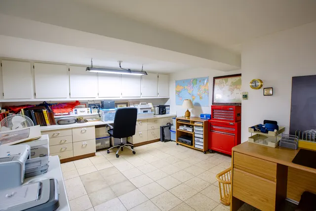 a room with storage and utility