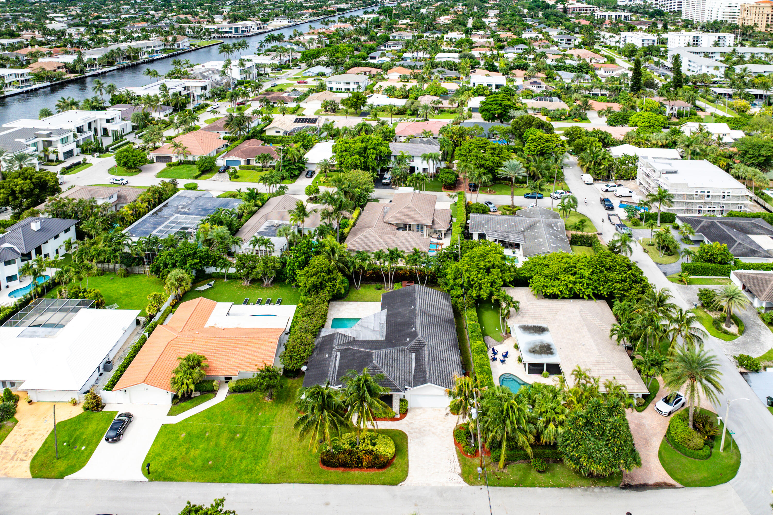 783 Valencia Drive Boca Raton, FL 33432 - Photo 42 of 45 an aerial view of a house with a yard and lake view