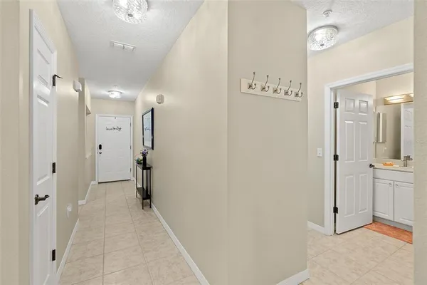 a view of a hallway with a elevator