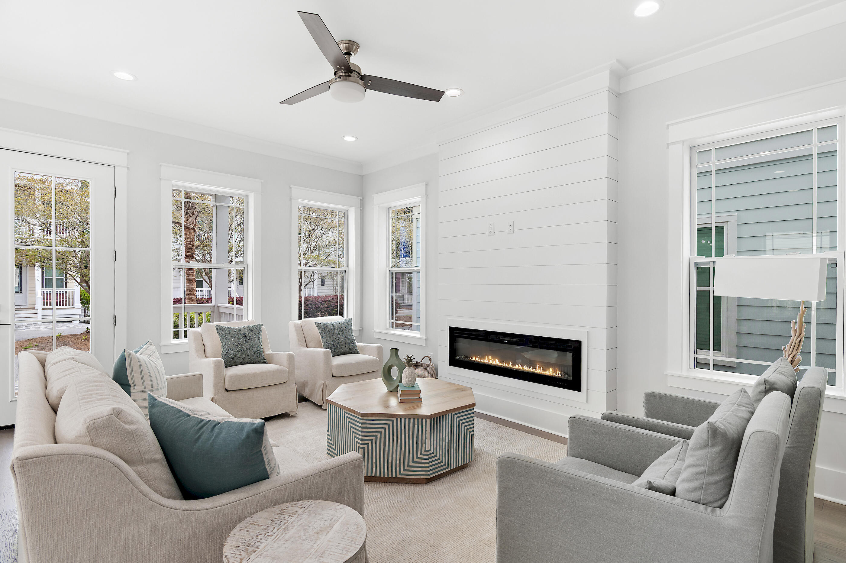 171 Redbud Ln Inlet Beach Inlet Beach, FL 32461 - Photo 3 of 37 a living room with furniture and a fireplace