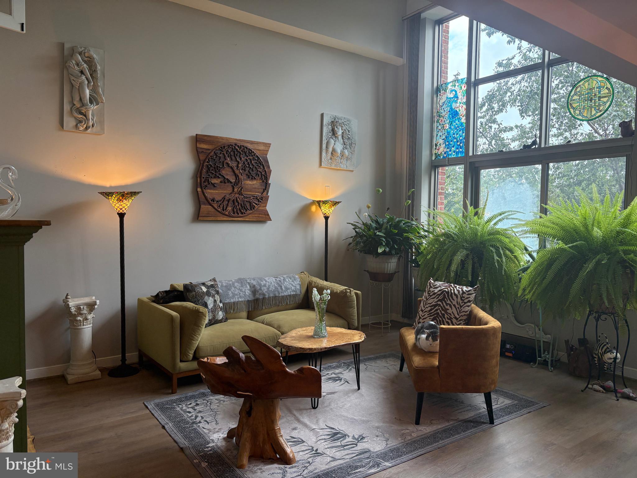 2901 Boston Street, Unit 206 Baltimore, MD 21224 - Photo 4 of 65 a living room with furniture and a potted plant