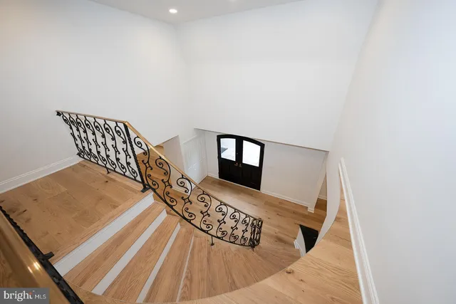 a view of balcony with furniture