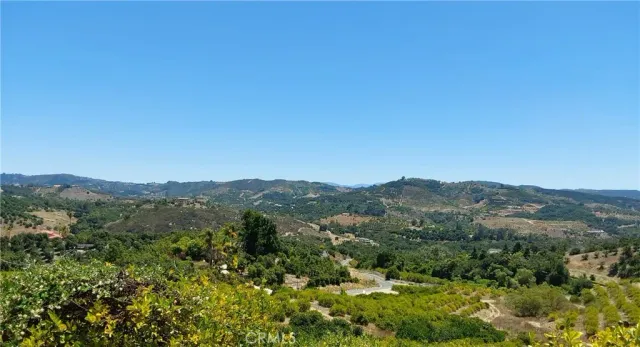 a view of a mountain range with lush green forest
