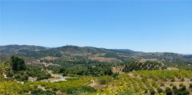 a view of a mountain range with lush green forest