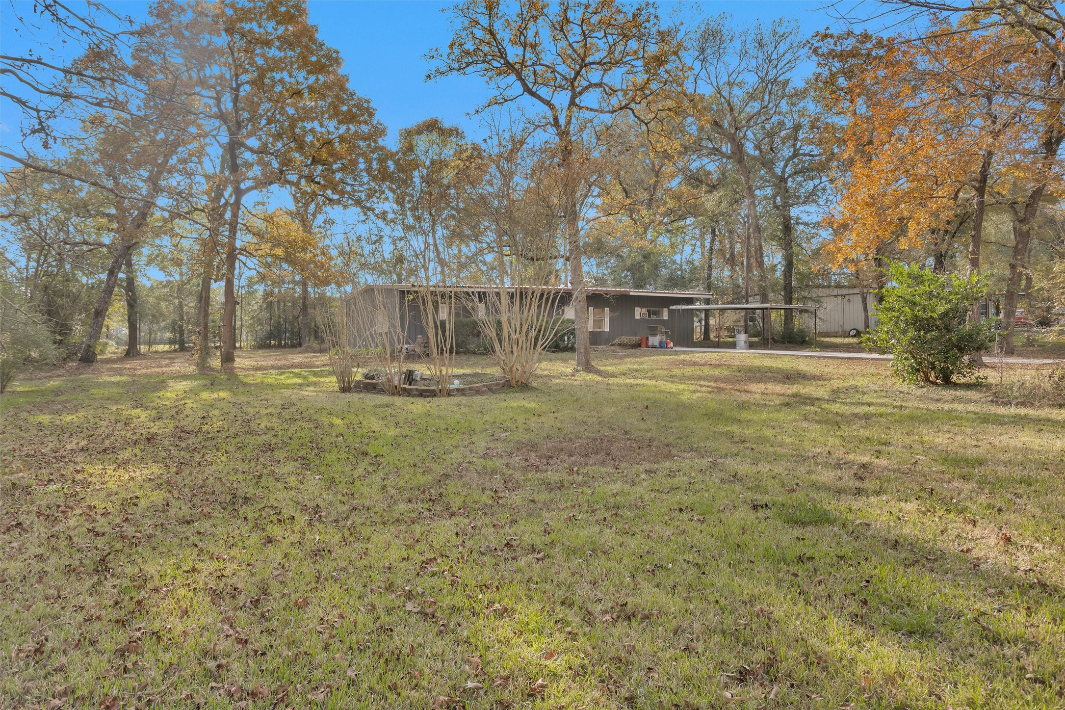 75 South Pavey Circle New Waverly, TX 77358 - Photo 5 of 21 a backyard of apartments with large trees