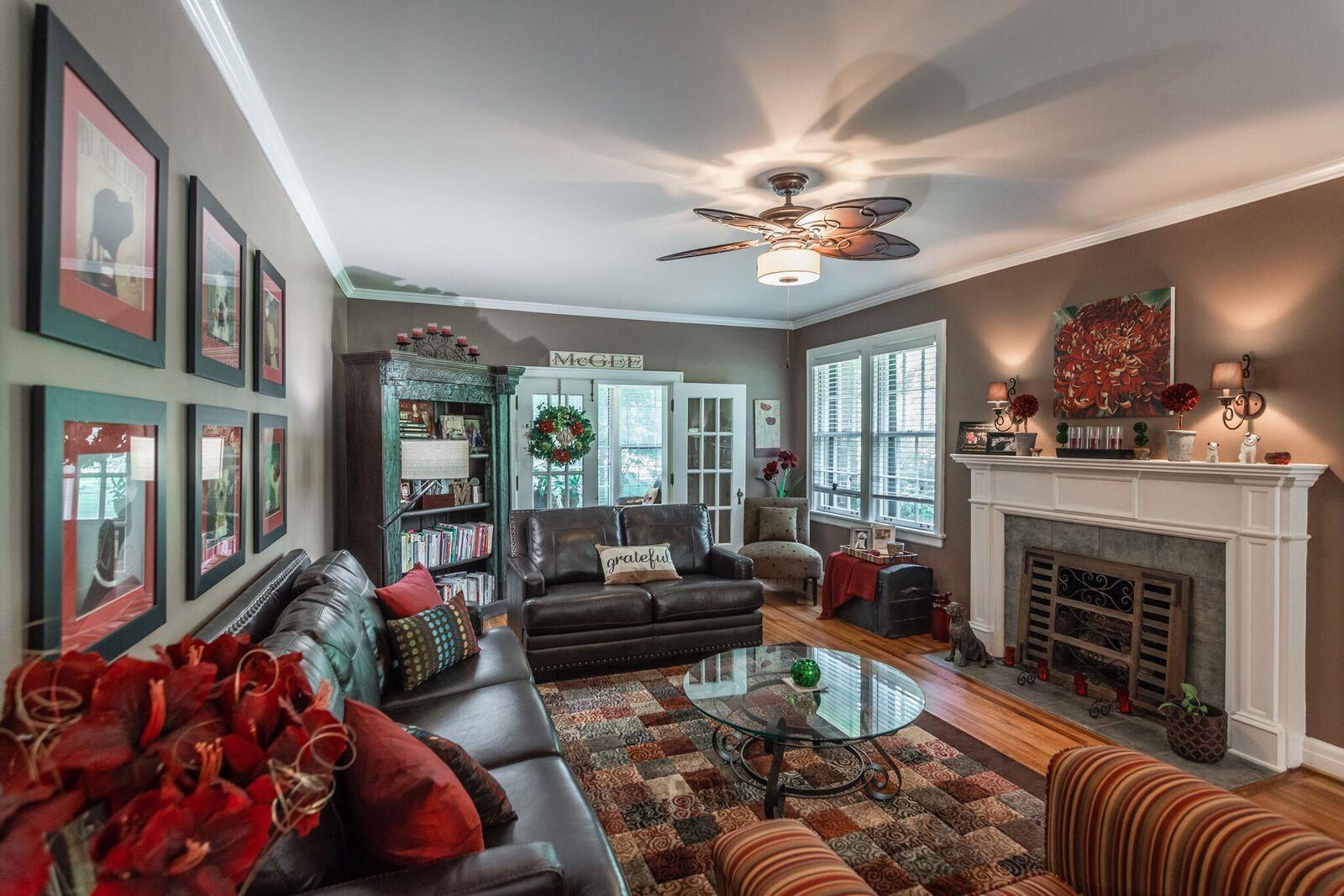 114 Spring Valley Road Nashville, TN 37214 - Photo 8 of 30 a living room with furniture and a fireplace