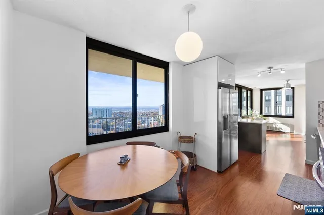 a workspace with furniture and window