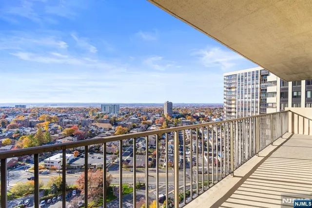 a view of city from balcony