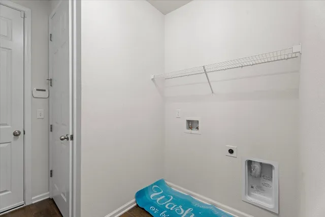 a view of small space with racks on the wall