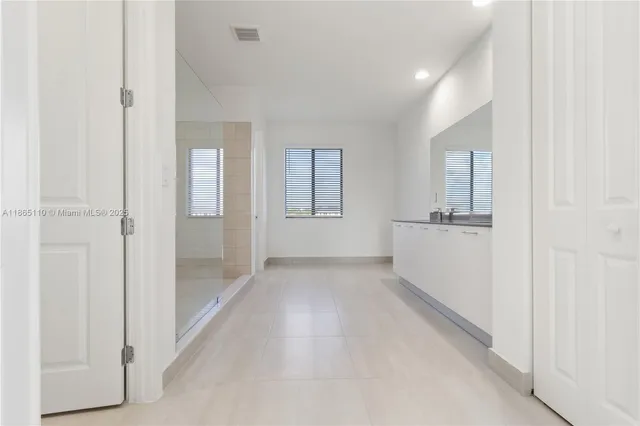 an empty room with a window