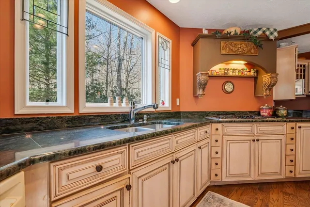 a view of lake and mountain