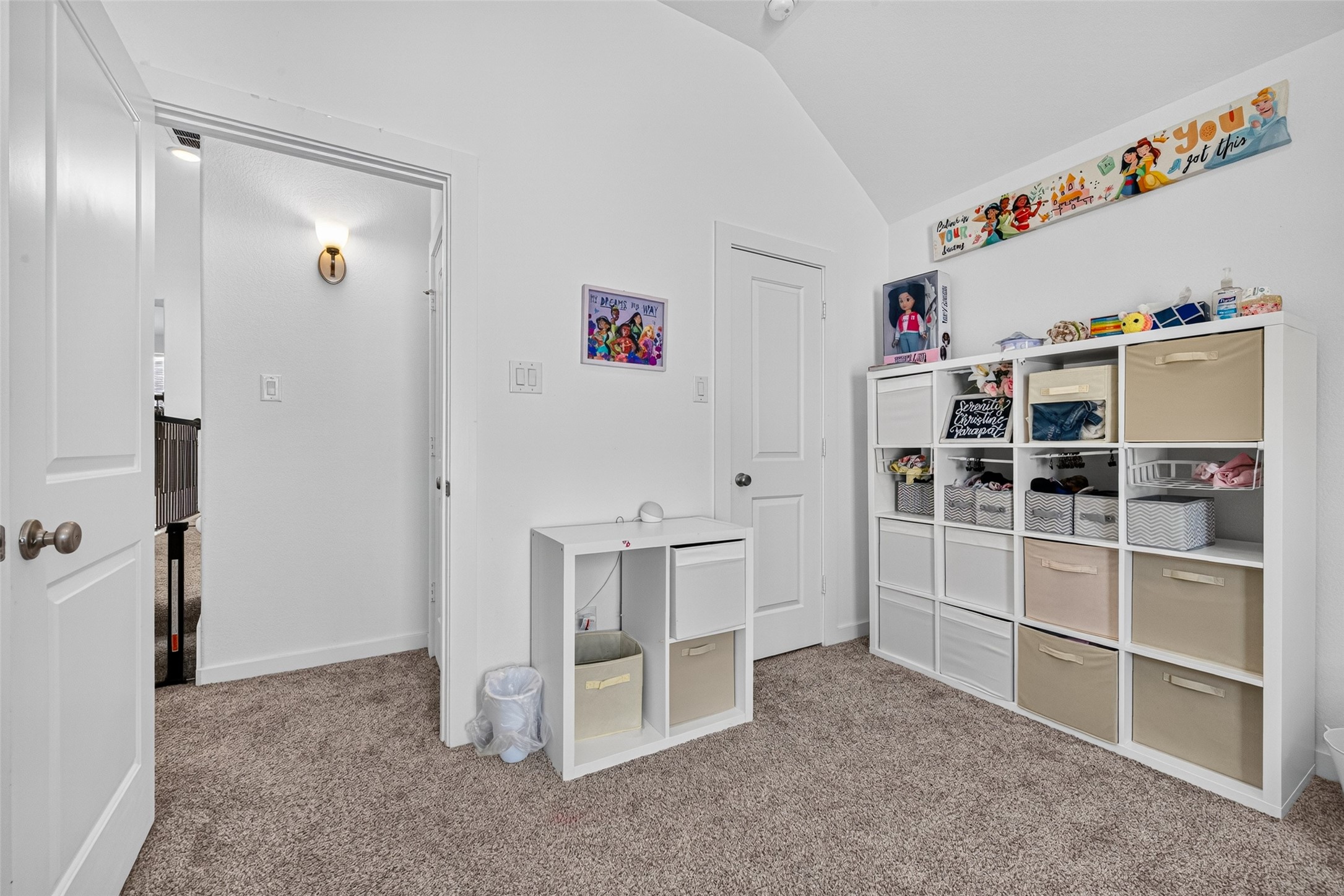 10114 Brush Way Rosharon, TX 77583 - Photo 37 of 50 Charming bedroom with plush carpeting, ample storage, and bright white walls offering a versatile space for personal touches.